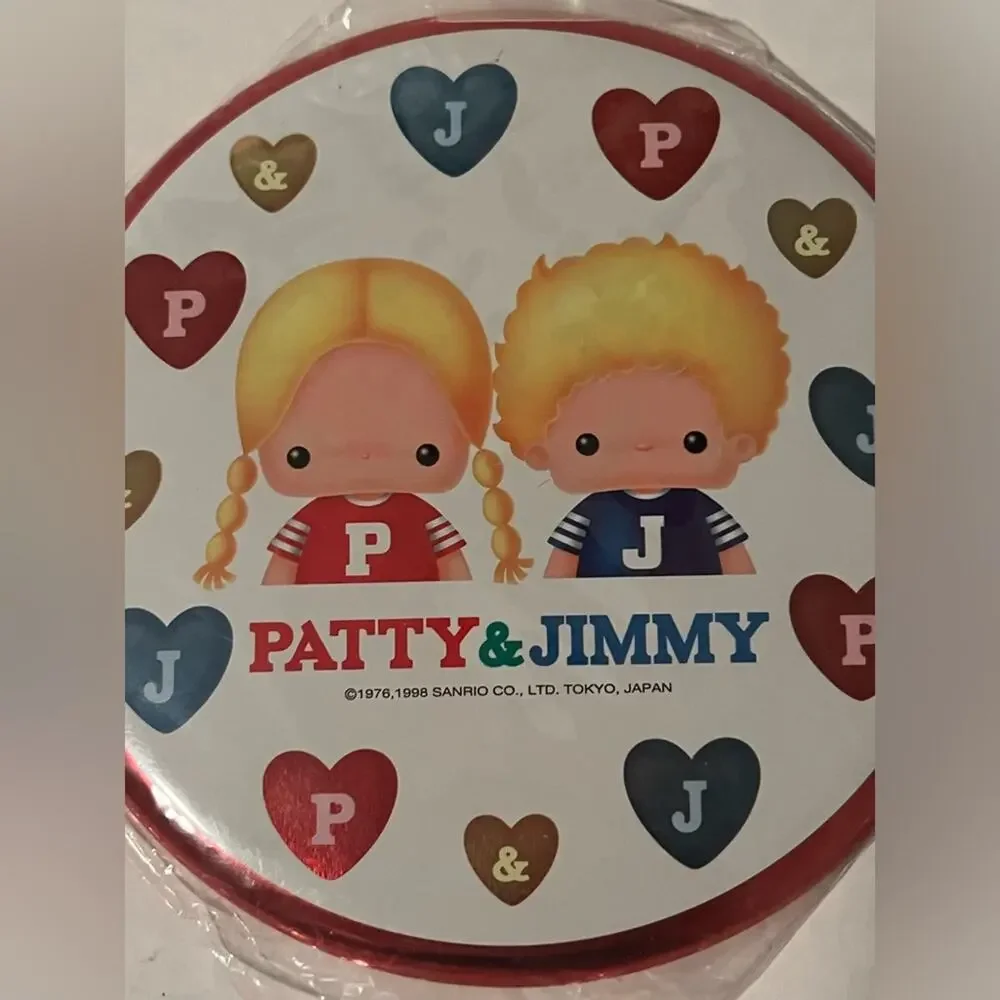 NEW 1998 Sanrio Patty Jimmy Button 90s Kidcore Hello Kitty Collectible Deadstock